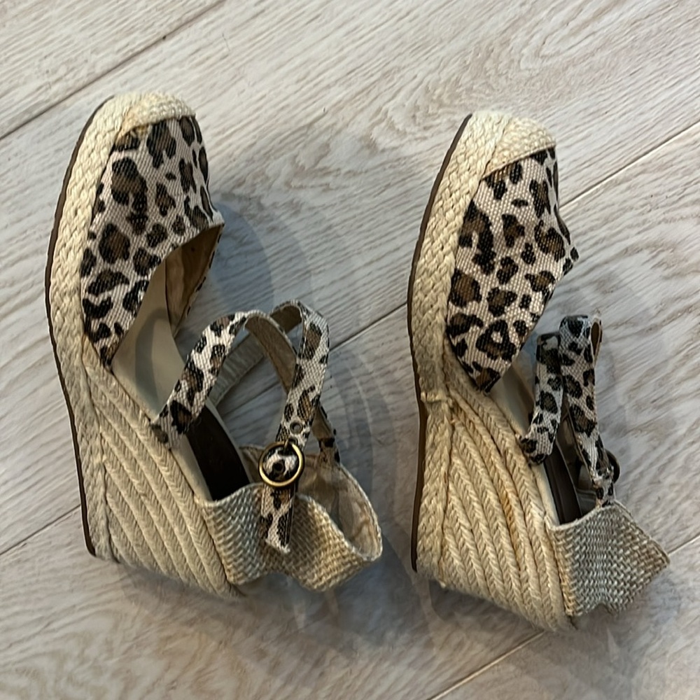 Coconuts Size 7.5 Leopard Print Wedges. - image 3